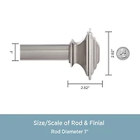 Kenney Jamestown 1 IN Adjustable Curtain Rod