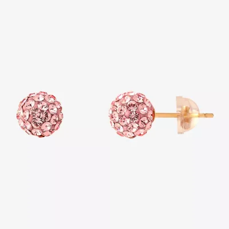 Girls Pink Crystal Cultured Freshwater Pearl 14K Gold 2-pc. Jewelry Set