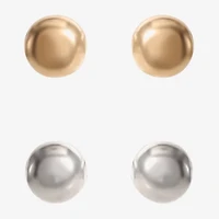 Girls 14K Gold Ball Earring Set