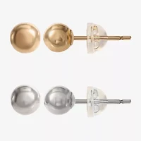 Girls 14K Gold Ball Earring Set