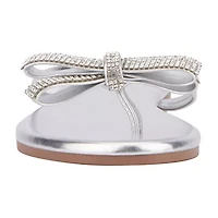 Olivia Miller Womens Frosting Flat Sandals