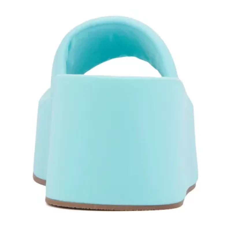 Olivia Miller Womens Uproar Wedge Sandals