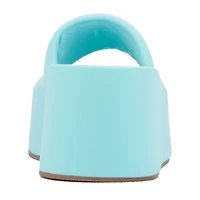 Olivia Miller Womens Uproar Wedge Sandals