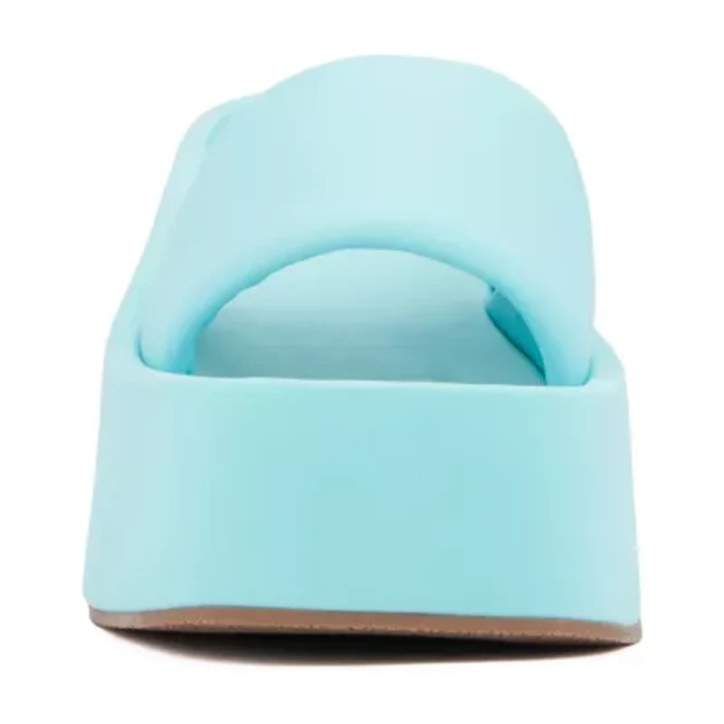 Olivia Miller Womens Uproar Wedge Sandals