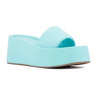Olivia Miller Womens Uproar Wedge Sandals