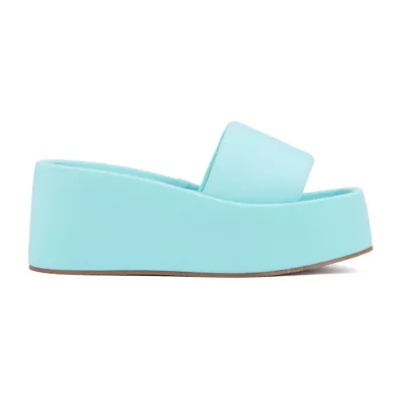 Olivia Miller Womens Uproar Wedge Sandals