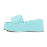 Olivia Miller Womens Uproar Wedge Sandals