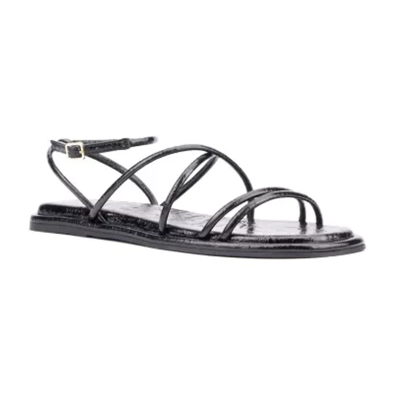 Olivia Miller Womens Public Eye Strap Sandals