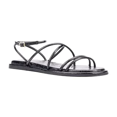 Olivia Miller Womens Public Eye Strap Sandals