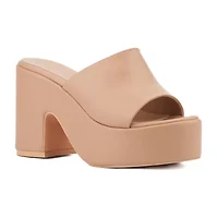 Olivia Miller Womens Crush Heeled Sandals