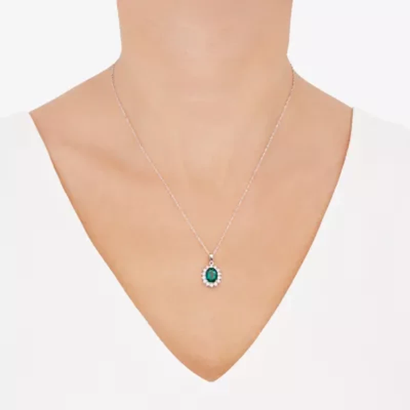 Gemstone Sterling Silver Oval 2-pc. Jewelry Set