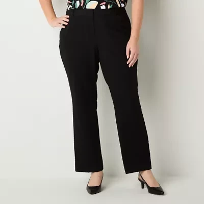 Liz Claiborne Audra Womens Straight Mid Rise Plus Trouser