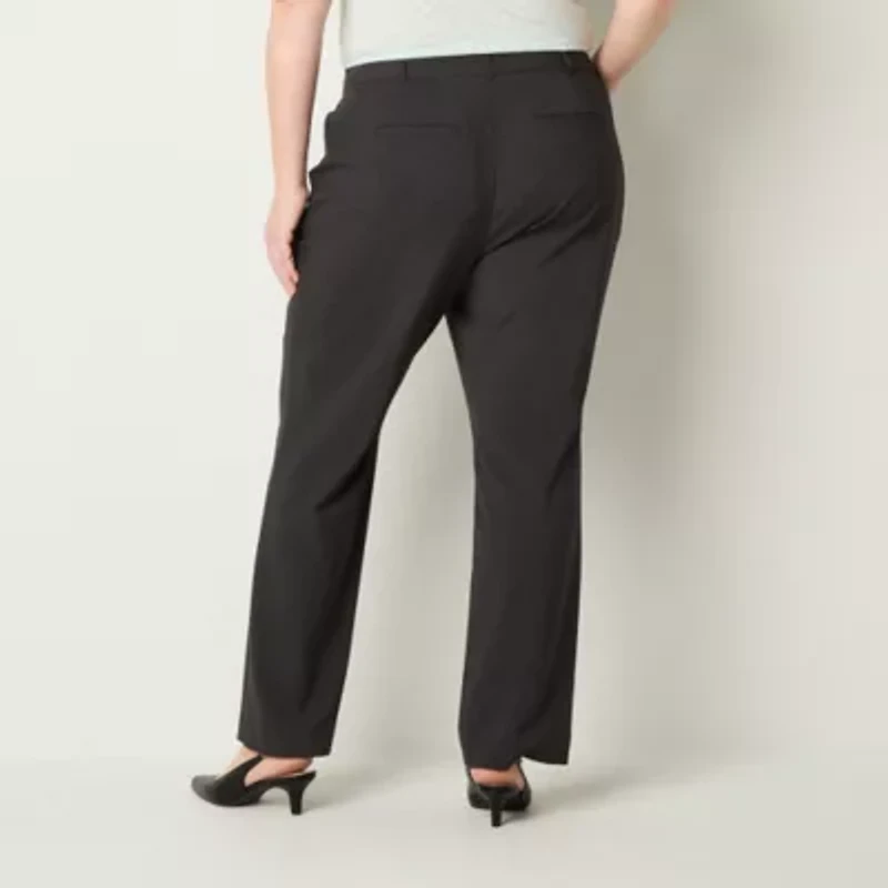 Liz Claiborne Audra Womens Straight Mid Rise Plus Trouser