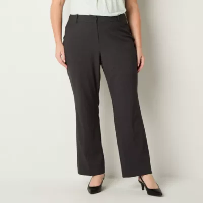 Liz Claiborne Audra Womens Straight Mid Rise Plus Trouser