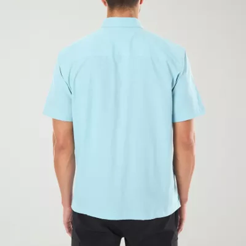 Smiths Workwear Quick Dry Performance Mens Short Sleeve Regular Fit Button-Down Shirt