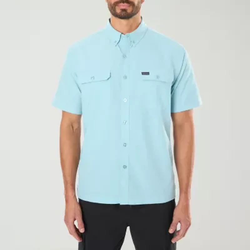 Smiths Workwear Quick Dry Performance Mens Short Sleeve Regular Fit Button-Down Shirt