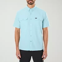Smiths Workwear Quick Dry Performance Mens Short Sleeve Regular Fit Button-Down Shirt