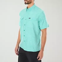 Smiths Workwear Breezy Performance Mens Short Sleeve Regular Fit Button-Down Shirt