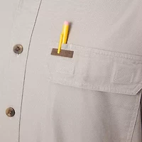 Smiths Workwear Stretch Full Swing Mens Short Sleeve Regular Fit Fabric Big and Tall Button-Down Shirt