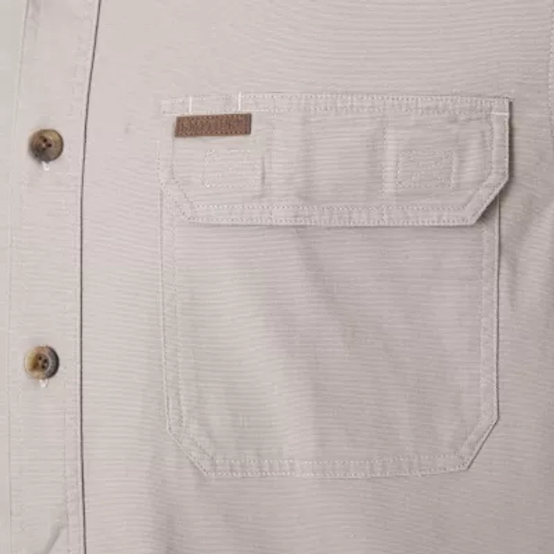 Smiths Workwear Stretch Full Swing Mens Short Sleeve Regular Fit Fabric Big and Tall Button-Down Shirt