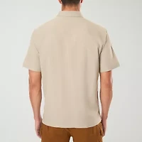 Smiths Workwear Quick Dry Performance Mens Short Sleeve Regular Fit Big and Tall Button-Down Shirt