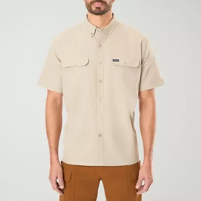 Smiths Workwear Quick Dry Performance Mens Short Sleeve Regular Fit Big and Tall Button-Down Shirt