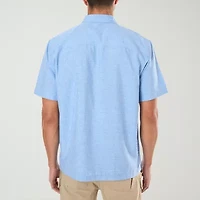 Smiths Workwear Breezy Performance Mens Short Sleeve Regular Fit Big and Tall Button-Down Shirt