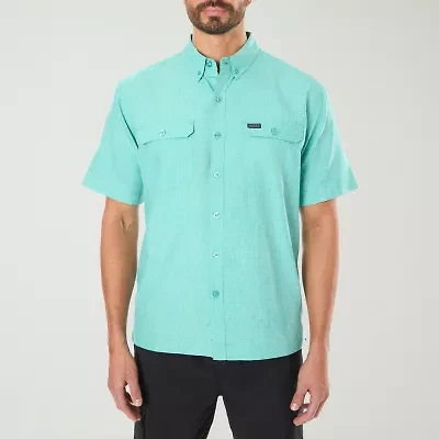 Smiths Workwear Breezy Performance Mens Short Sleeve Regular Fit Big and Tall Button-Down Shirt