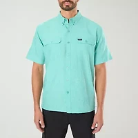 Smiths Workwear Breezy Performance Mens Short Sleeve Regular Fit Big and Tall Button-Down Shirt