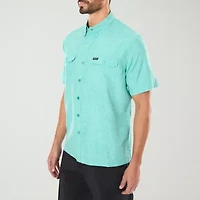 Smiths Workwear Breezy Performance Mens Short Sleeve Regular Fit Big and Tall Button-Down Shirt