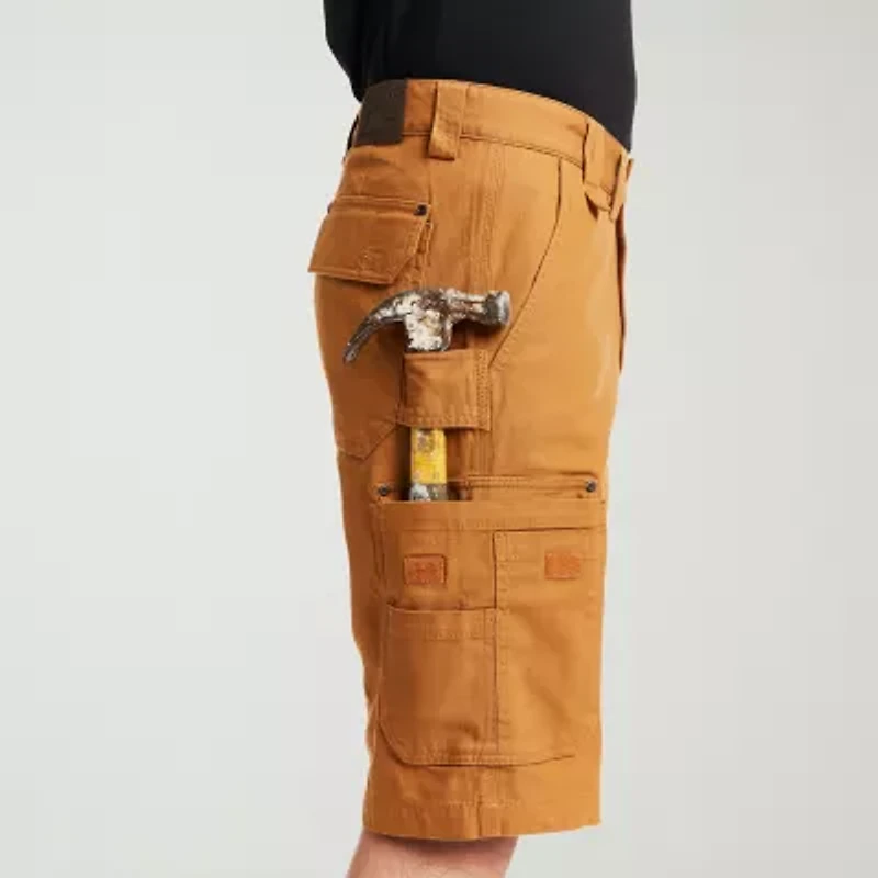 Smiths Workwear Duck Canvas Mens 11 1/4" Mid Rise Big and Tall Stretch Fabric Cargo Short