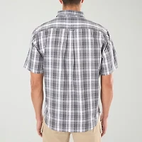 Smiths Workwear Mens Short Sleeve Relaxed Fit Button-Down Shirt