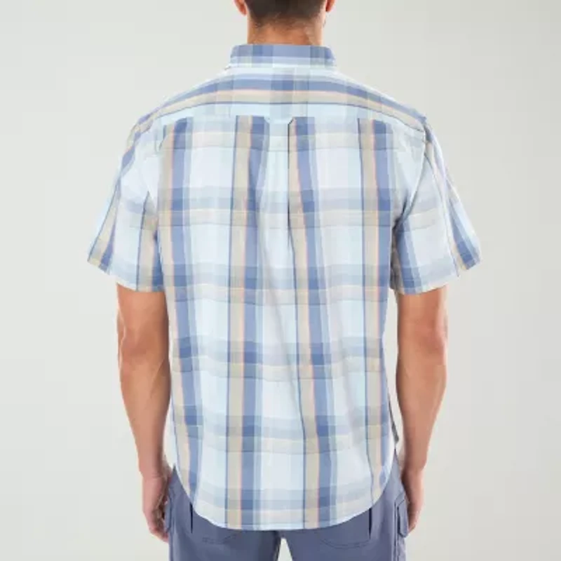 Smiths Workwear Mens Short Sleeve Relaxed Fit Button-Down Shirt