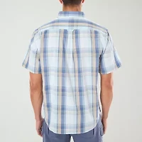 Smiths Workwear Mens Short Sleeve Relaxed Fit Button-Down Shirt