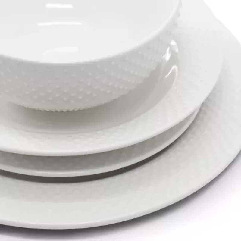 Elama Kim 16 Piece 16-pc. Porcelain Dinnerware Set