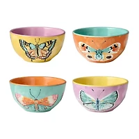 Certified International Butterflies 4-pc. Ceramic Ice Cream Bowl