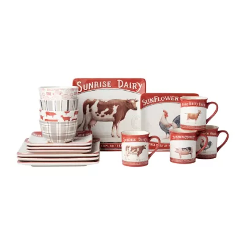 Certified International Vintage Farm 16-pc. Ceramic Dinnerware Set
