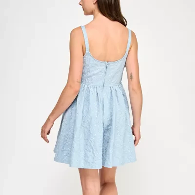 Trixxi Womens Juniors Sleeveless Fit + Flare Dress