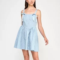 Trixxi Womens Juniors Sleeveless Fit + Flare Dress