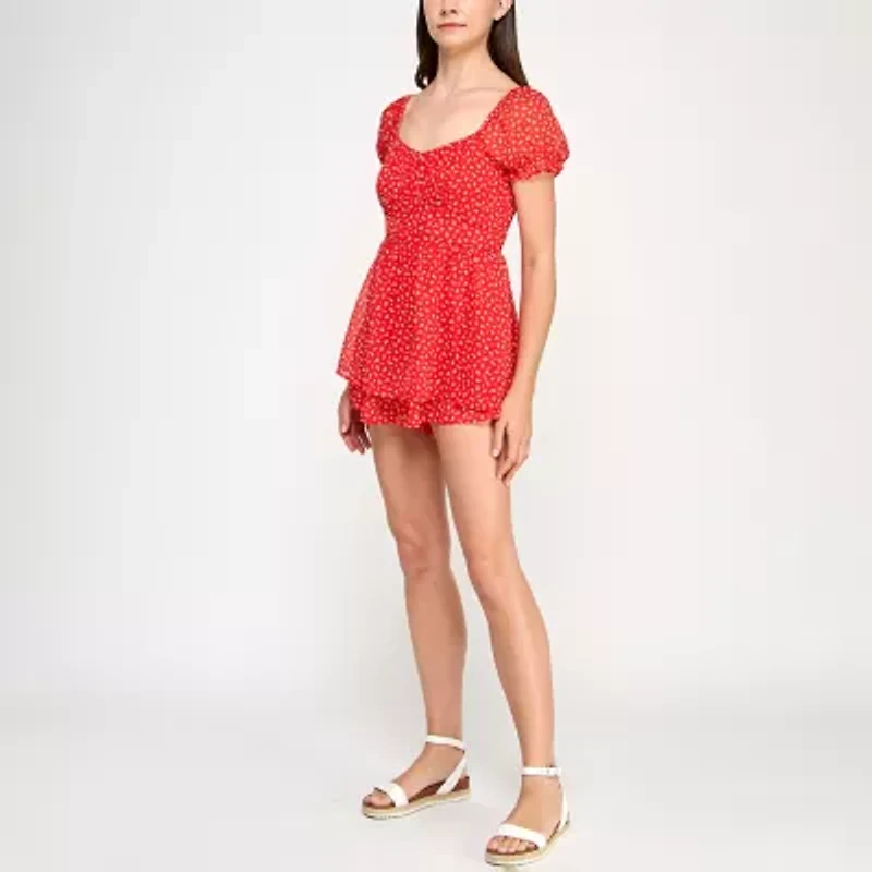 Trixxi Womens Short Sleeve Juniors Romper