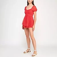 Trixxi Womens Short Sleeve Juniors Romper