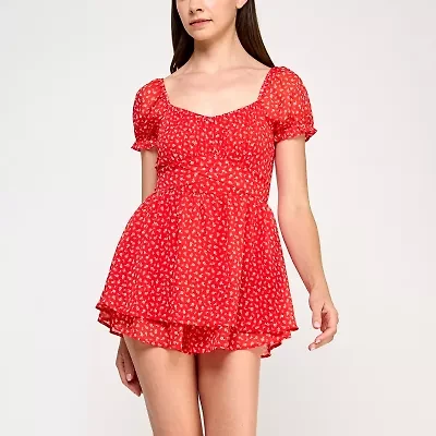 Trixxi Womens Short Sleeve Juniors Romper