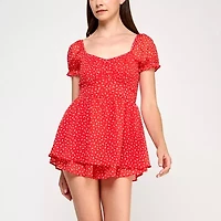 Trixxi Womens Short Sleeve Juniors Romper
