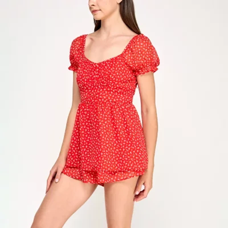 Trixxi Womens Short Sleeve Juniors Romper