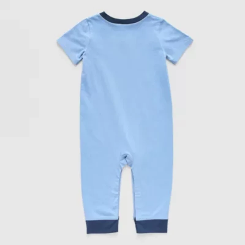 Okie Dokie Baby Boys V Neck Short Sleeve Jumpsuit
