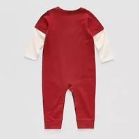 Okie Dokie Baby Boys Round Neck Long Sleeve Jumpsuit