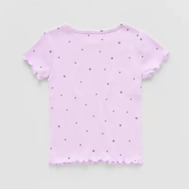 Okie Dokie Toddler & Little Girls Crew Neck Short Sleeve T-Shirt