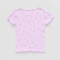 Okie Dokie Toddler & Little Girls Crew Neck Short Sleeve T-Shirt