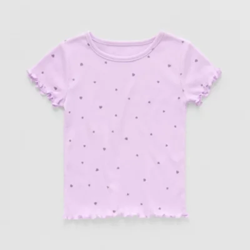 Okie Dokie Toddler & Little Girls Crew Neck Short Sleeve T-Shirt