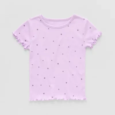Okie Dokie Toddler & Little Girls Crew Neck Short Sleeve T-Shirt
